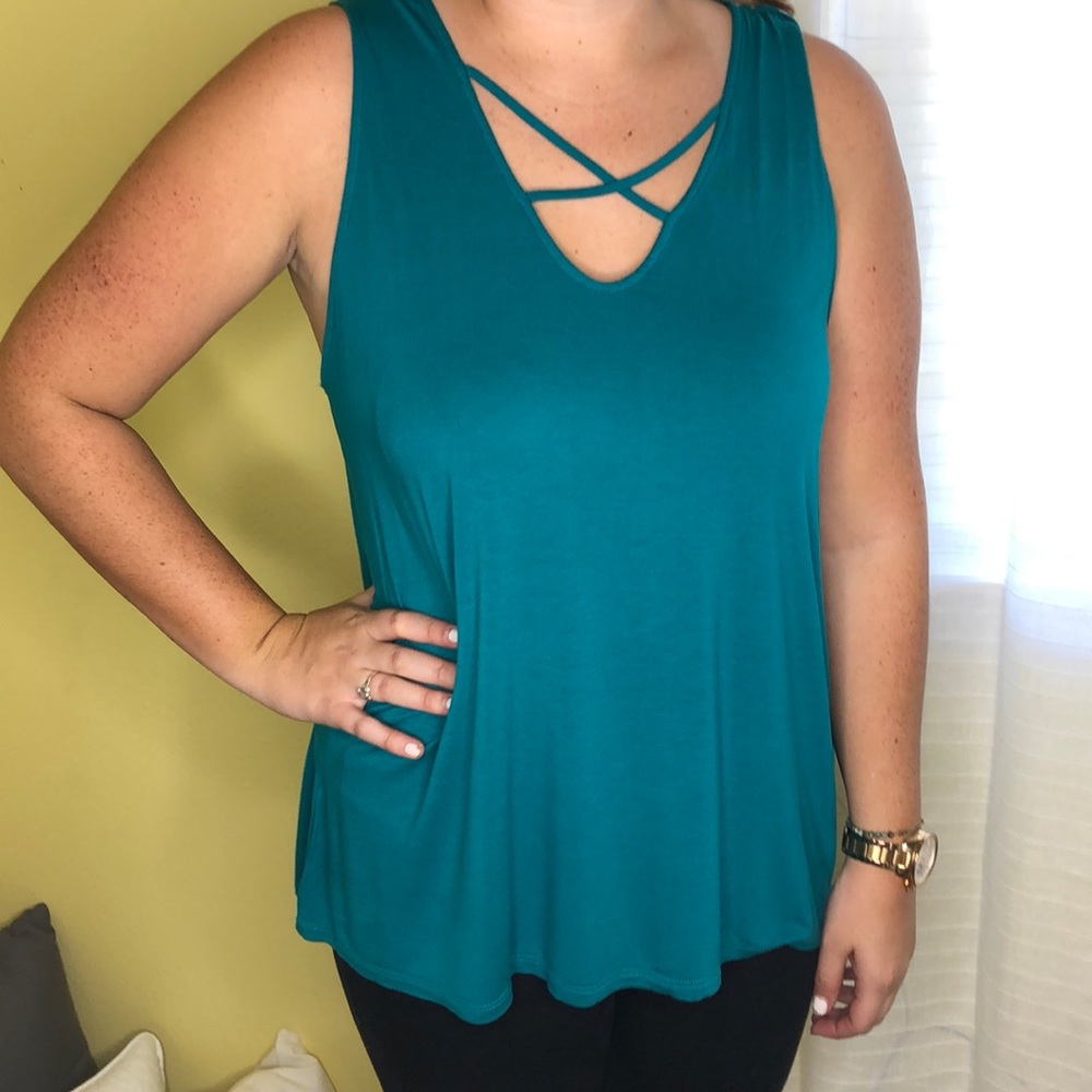 Teal tank top
